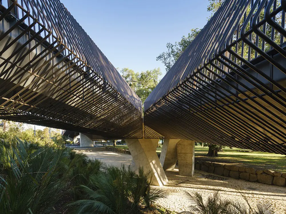 Tanderrum Pedestrian Bridge in Melbourne