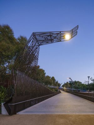 Tanderrum Pedestrian Bridge in Melbourne