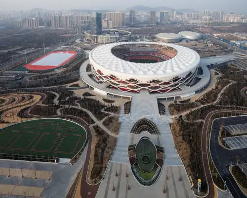 Zaozhuang Stadium in the Shandong Province