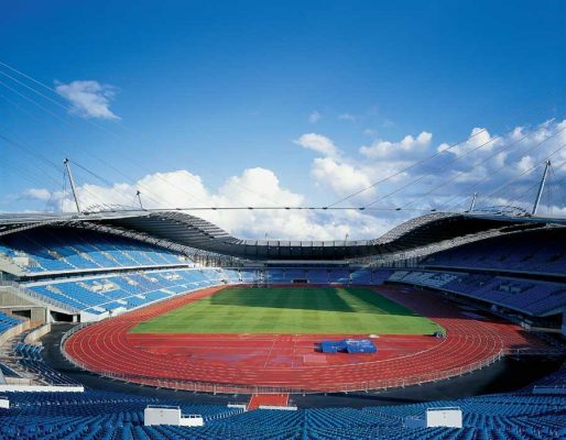 Man City FC Stadium Building in Manchester UK