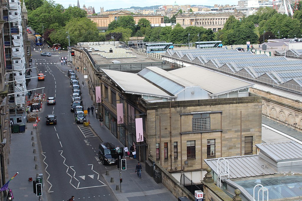 Fruitmarket Gallery Building in Edinburgh from above