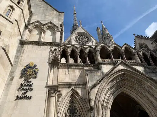 Royal Courts of Justice Strand building London