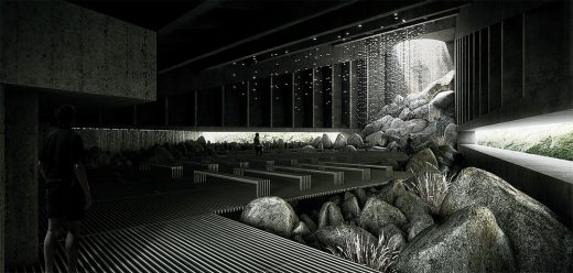 The Sunken Shrine of Our Lady of Lourdes of Cabetician, Bacolor, Philippines interior