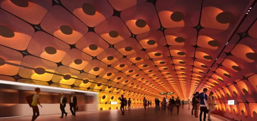 Fornebubanen Metro Line Stations Oslo, Norway