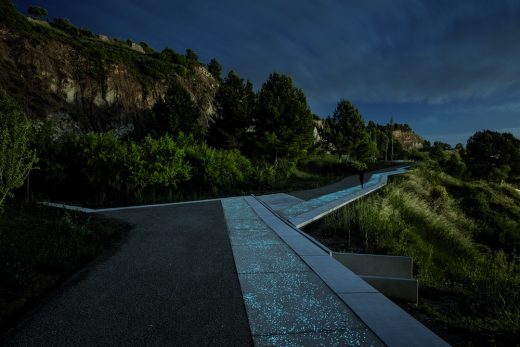 Pedestrian Path along the Gypsum Mines in Barcelona