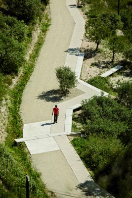 Pedestrian Path along the Gypsum Mines in Barcelona