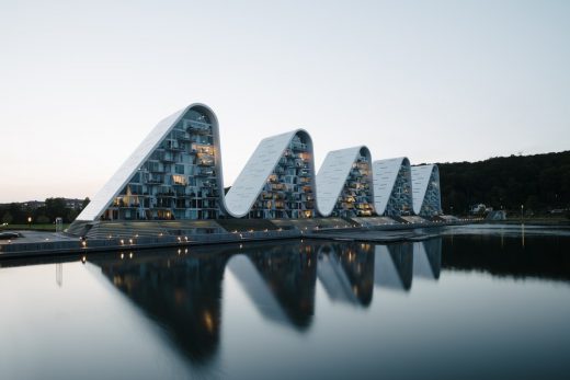 The Wave in Vejle Denmark by Henning Larsen - Laureate of The European Prize for Architecture 2019