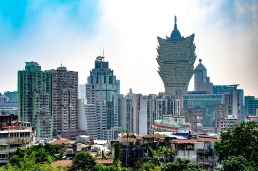 Grand Lisboa Casino hotel building - Macau Vs Las Vegas