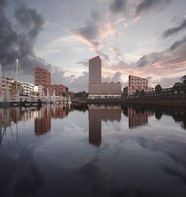 Europahafenkopf Bremen harbourfront buildings