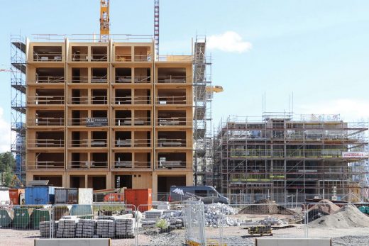 Sweden's Tallest Timber building, high-rise in Västerås