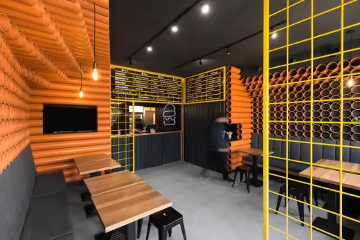 Contemporary Burger Restaurant Interior in Poland