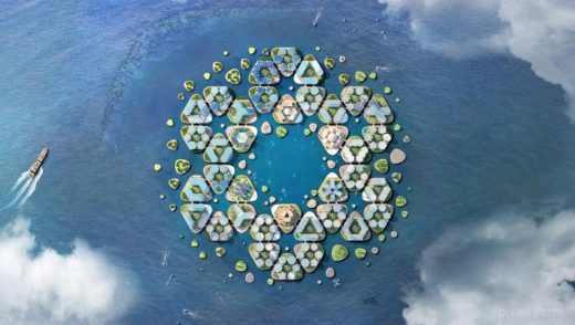 Oceanix City design by BIG, UN Sustainable Floating Cities