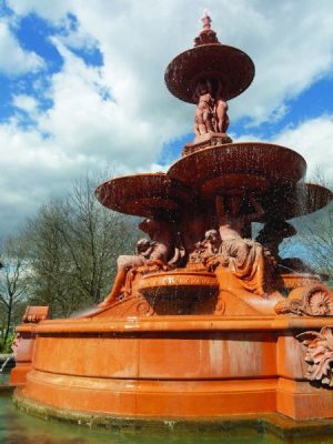 Grade II Listed Hubert Fountain in Victoria Park Ashford