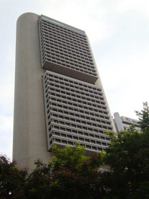 OCBC Center Singapore building tower by IM Pei