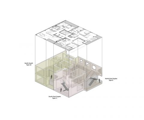 Vertical Village 10+10 Apartment by Habibeh Madjdabadi Architects