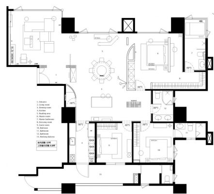 Zhuwei apartment interior design Taipei plan