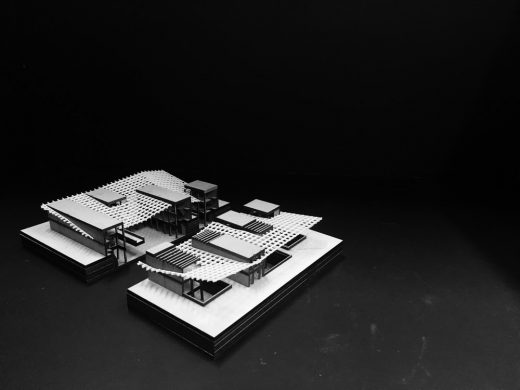 Valencia Community Library building design model - Second Year Student Projects at Edinburgh School of Architecture