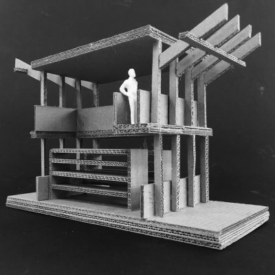 Valencia Community Library building model - Second Year Student Projects at Edinburgh School of Architecture