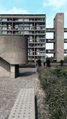 Balfron Tower Poplar housing, London Brutalist landscape