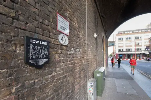 Low Line London arch plaque UK