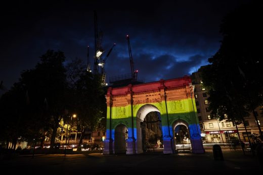 Marble Arch London Pride Illumination, Hyde Park 2019