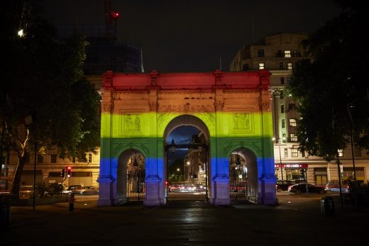 Marble Arch Pride in London Illumination Hyde Park 2019