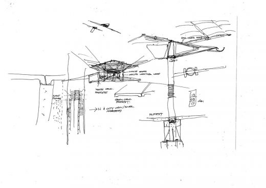 MPavilion 2019 sketch design by Glenn Murcutt Architect