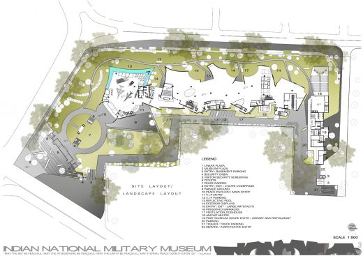 The National Military Museum, New Delhi plan layout