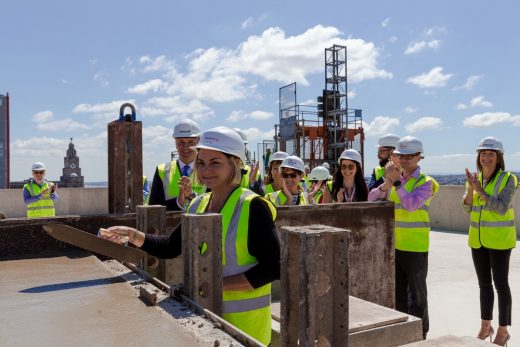 Plaza 1821 building Topping Out Liverpool Waters