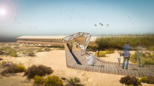 Al Wathba Birdwalk Abu Dhabi, Flamingo Trail Middle East Birdwatching Structures