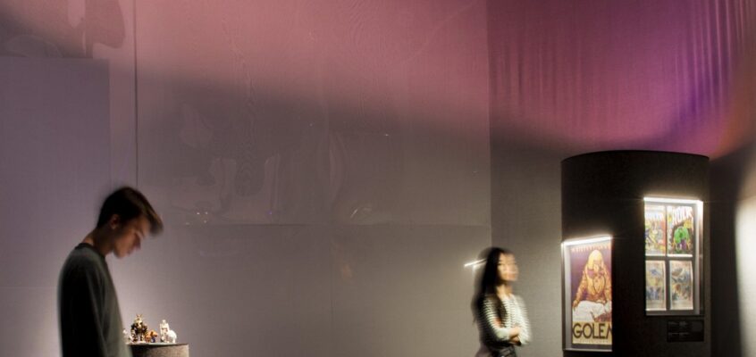 Mist, Mirror, and Megaliths exhibition design