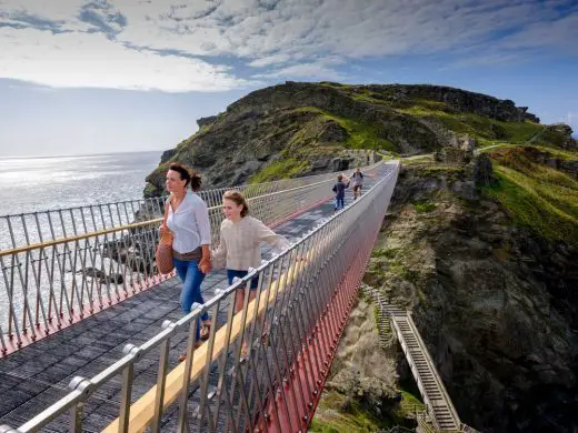 New Tintagel Castle Bridge Cornwall England