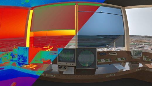 Air traffic control tower simulation by Greg Ward and Charles Ehrlich