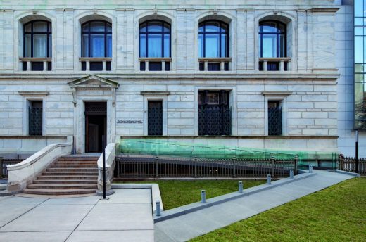 Beaux-Arts Flagg Building at GW, District of Columbia, entrance exterior