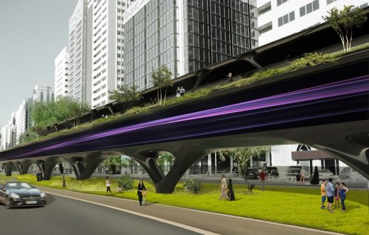 HyperloopTT Sustainable Transportation Infrastructure by MAD urban design
