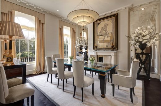 Chester Terrace House in Regents Park dining room