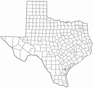 Sinton, TX, USA - Texas state map