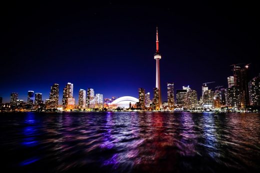 Toronto buildings Ontario Canada night time