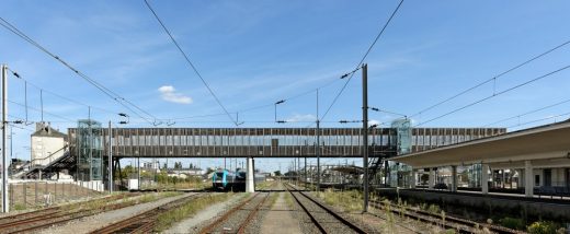 Train Station Footbridge in Laval, Mayenne by Dietmar Feichtinger Architectes