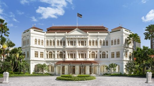 Raffles Hotel Singapore design by Regent Alfred John Bidwell