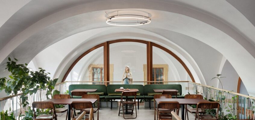 Cafe Konvikt Interior in Olomouc, Czech Republic