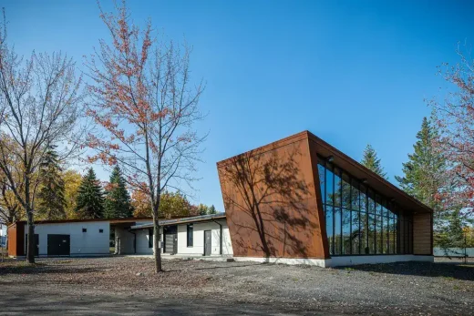 Corten Pavilion in Clémentine-de-la-Rousselière Park Montreal