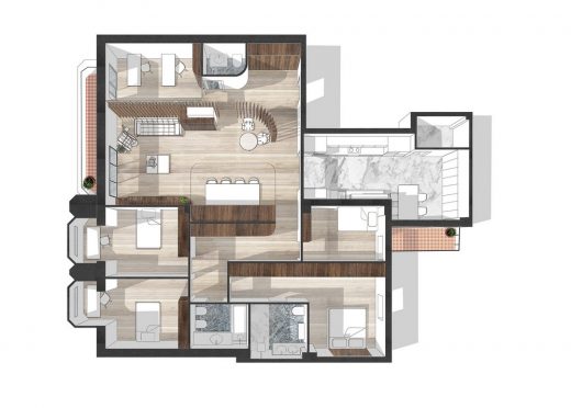 Madrid Apartment refurbishment plan layout