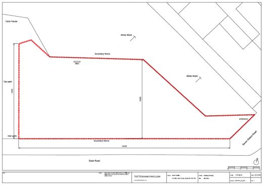 Tottenham Pavilion Competition London site plan