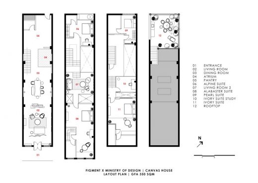 Canvas House Singapore shophouse plan layout