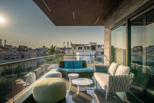 Overlapping Volumes Apartment Hyderabad India