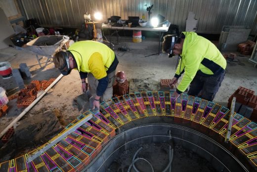 Royal Hobart Hospital holographic bricklaying construction