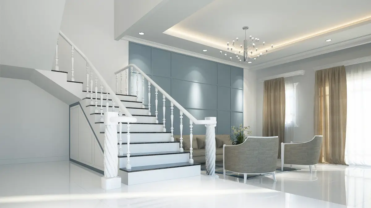 staircase - 5 ways to hire the best luxury home builders