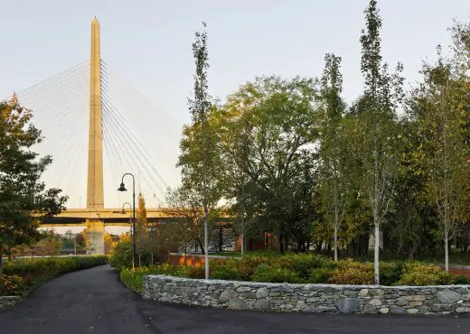 North Bank Bridge Park Boston landscape by IBI placemaking