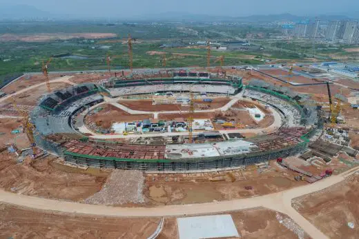 Quzhou Sports Campus Stadium construction by MAD